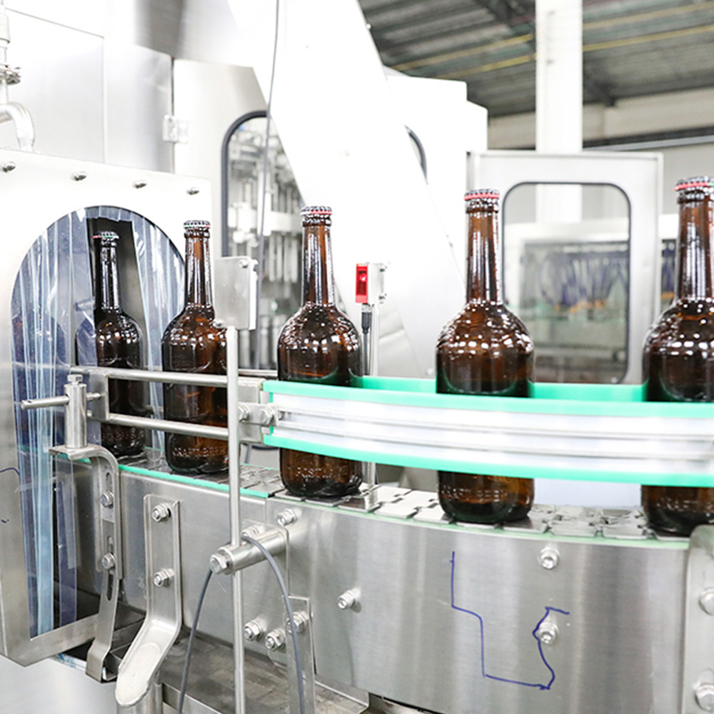Línea de llenado de cerveza de botella de vidrio a pequeña escala de nuevo producto