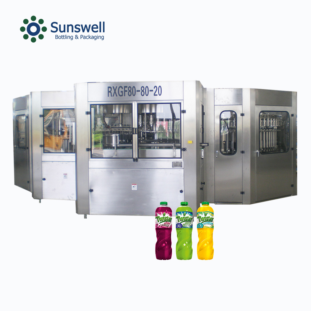 Máquina automática de sellado de papel de aluminio de llenado en caliente de jugo de litchi con botella de HDPE/PET