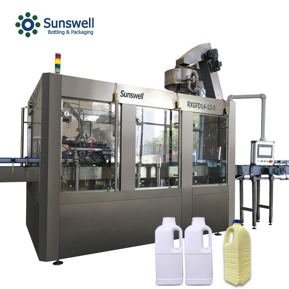 Línea de envasado de llenado de leche aséptica Sunswell máquina automática de llenado de botellas de yogur